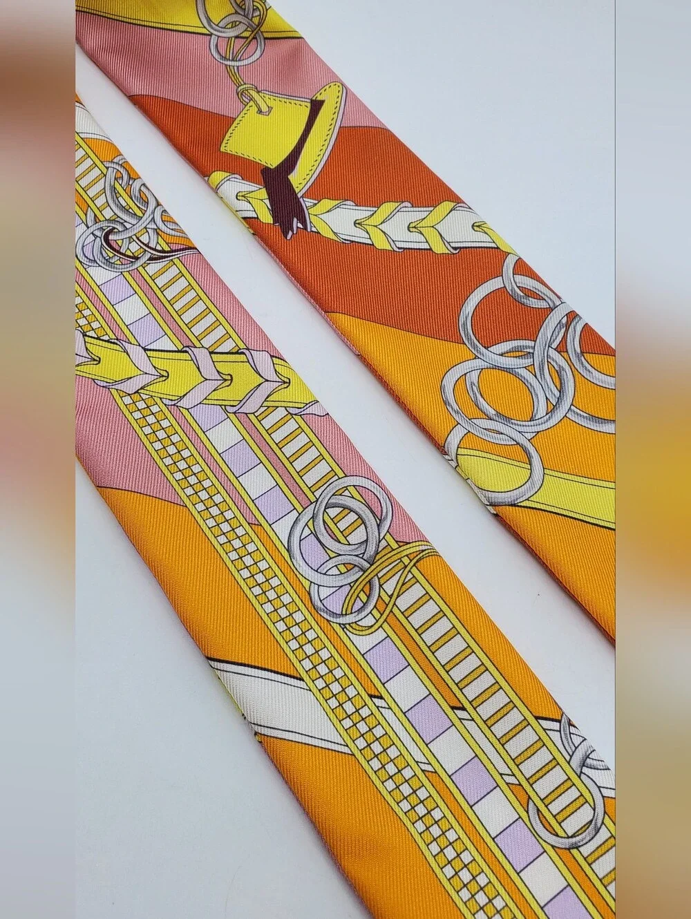 Hermes Brides Et Gris-Gris Twilly Scarf - Picture 12 of 12